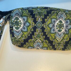 Vera Bradley Black and Green Patterned Clutch
